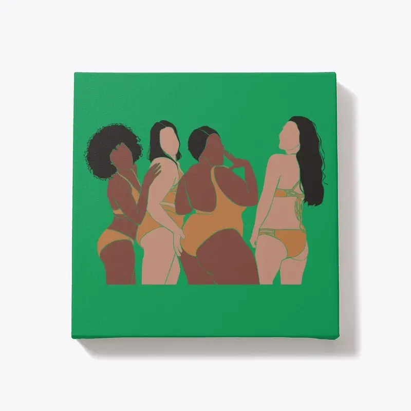 WOMEN TAKING A SWIM CANVA